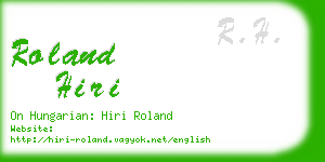 roland hiri business card